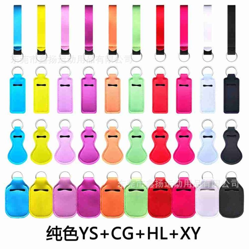 Neoprene Bottles Holder Keychain Portabl Covers Spot Cartoon Hand Sanitizer Portable Neoprene Custom Factory Direct Sales