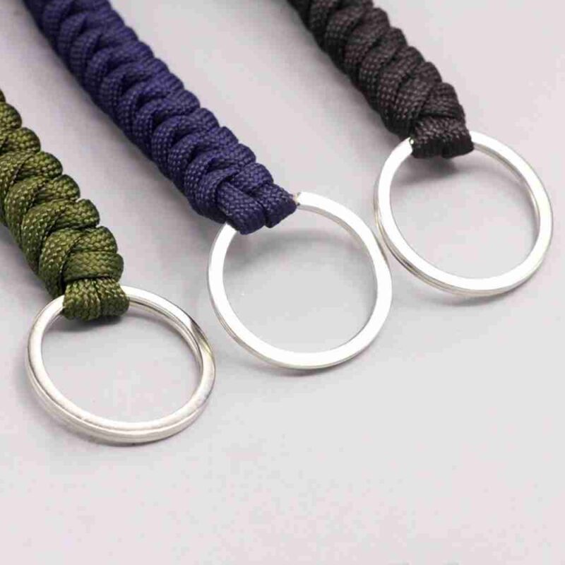 Portable Outdoor Self Defense Survive Hanging Knot Ball Hand Weaving Umbrella Rope Body Self-defense Ball Key Chain Pendant