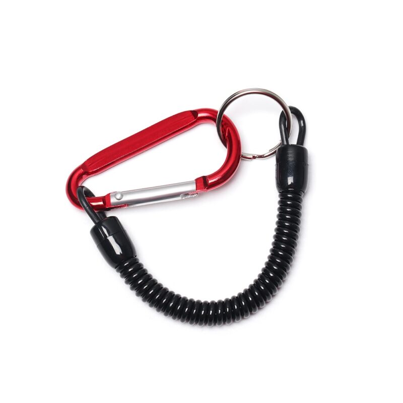 Tactical Retractable Spring Elastic Rope Hook Security Gear Tool For Outdoor Hiking Camping Anti-lost Phone Keychain Carabiner